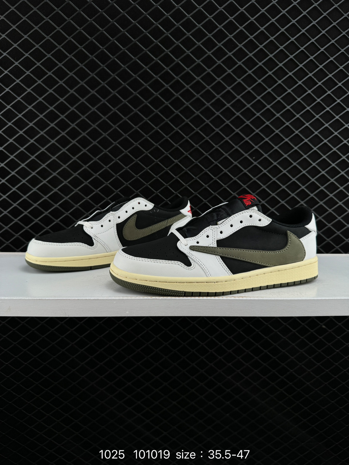 fragment design x Travis Scott x Nike Air Jordan 1 Low OG SP”Black/Green Toe“